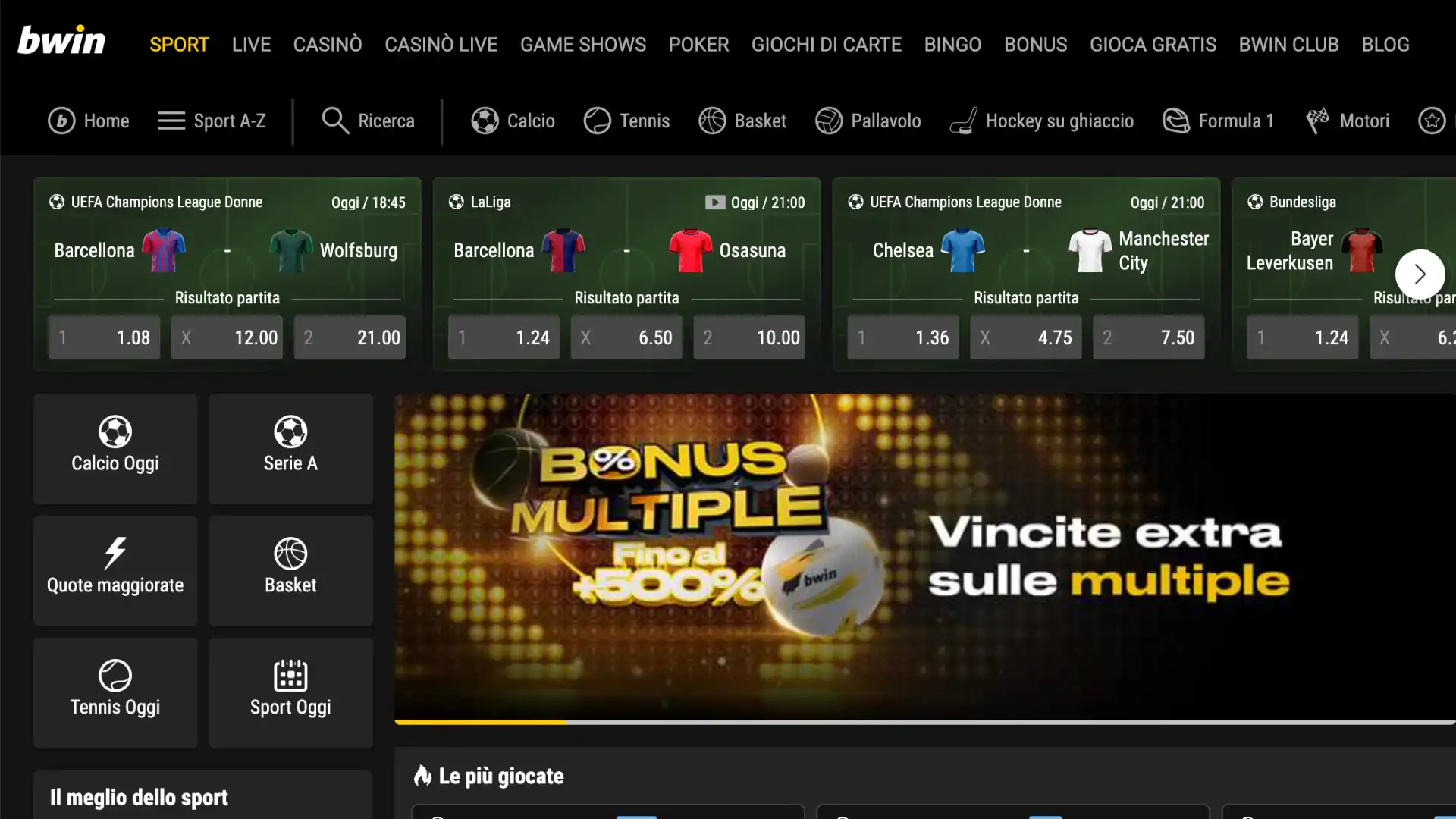 Bwin 2 Bonus di Bwin scommesse